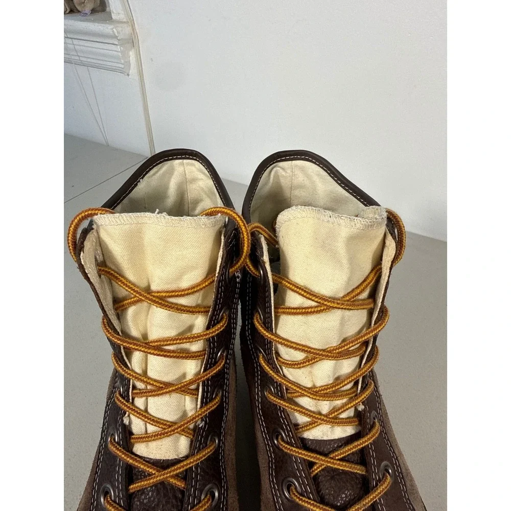 Converse All Star Chuck Taylor Outsider Brown Leather Suede Boots Mens 10.5 High